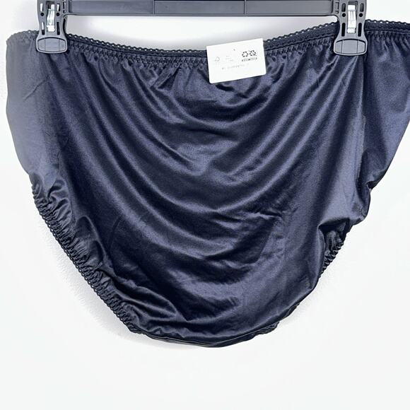 Vanity Fair Radiant Collection Second Skin Satin Plus Size 12 5XL Panties Black - Picture 6 of 8